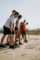 Gruppo in spiaggia